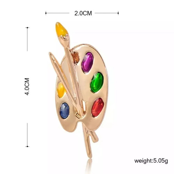 VQ Artist Palette Brooch - Picture 5 of 8